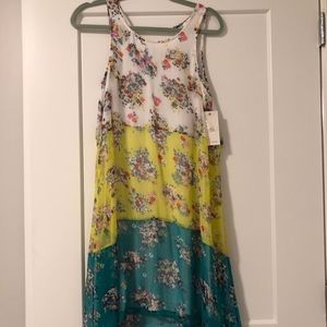 Ella Moss High Low Floral Print dress NWT